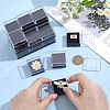 Transparent Plastic Badge Storage Boxes CON-WH0083-017-3