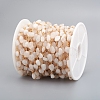 Handmade Natural Rainbow Moonstone Tumbled Stone Beaded Chains CHC-L045-014-4