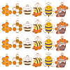 48Pcs 6 Styles Alloy Enamel Pendants ENAM-SC0005-50-1