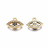Brass Micro Pave Cubic Zirconia Charms KK-Q277-071-NF-3