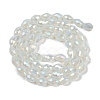 Opaque Solid Color Electroplate Glass Beads Strands LS-EGLA-N013-J6mm-B02-2
