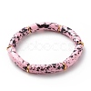 Acrylic Curved Tube Beaded Stretch Bracelet BJEW-JB08443-01-1