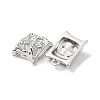 Brass Micro Pave Clear Cubic Zirconia Pendants KK-G491-19P-2