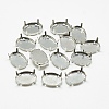Non-Tarnish 201 Stainless Steel Sew on Prong Settings STAS-T032-03-20x30mm-1