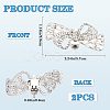 2Pcs Bowknot Alloy Rhinestone Shoe Decorations FIND-CP0002-28B-2