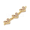 Rack Plating Brass Connector Charms KK-O142-59G-4
