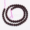 Natural Garnet Bead Strands G-P217-33-6mm-2