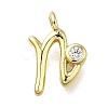 Brass Micro Pave Cubic Zirconia Pendants KK-B132-12G-N-1