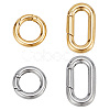 4Pcs 4 Styles 304 Stainless Steel Spring Gate Rings STAS-GO0001-26-1