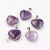 Natural Amethyst Pendants X-G-G956-B03-FF-1