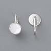 304 Stainless Steel Leverback Earring Settings LS-STAS-F191-03S-14mm-2