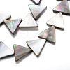 Natural Black Lip Shell Bead Strands X-SHEL-R018-03-1