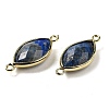 Natural Lapis Lazuli Faceted Connector Charms G-K347-03G-03-2