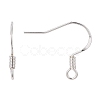 925 Sterling Silver Flat Coil Earwire STER-S002-53-2