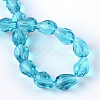 Transparent Glass Bead Strands GLAA-R024-6x8mm-11-3