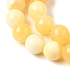 Natural Yellow Jade Beads Strands G-Q462-8mm-36-4