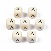 Printed Natural Wood Beads WOOD-T026-001A-1
