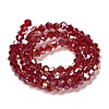 Transparent Electroplate Glass Beads Strands GLAA-F029-2mm-A27-2