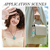 2Pcs Dyed Synthetic Turquoise Chip Beaded Pendants PALLOY-TAC0232-01-7