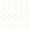 SUPERFINDINGS 36Pcs 6 Style Brass Hoop Earring Findings KK-FH0005-44-1