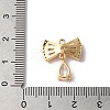 Brass Micro Pave Clear Cubic Zirconia Pendants KK-C062-103G-3