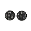 304 Stainless Steel Textured Disc Charms STAS-Q336-11A-B-1