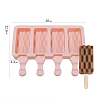 Food Grade DIY Rectangle Ice-cream Silicone Molds DIY-D062-04C-6