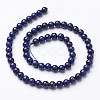 16 inch Grade A Round Dyed Natural Lapis Lazuli Beads Strand G-GSR4mmC123-4