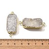 Natural Dyed Quartz Crystal Links Connector Charms G-K189-02LG-02-3