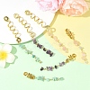 6Pcs 6 Styles Natural Flower Amazonite & Amethyst & Morganite Chips Hair Clips OHAR-YW00002-5