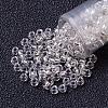 FGB 12/0 Grade A Transparent Silver Lined Round Glass Seed Beads X-SEED-A022-F12-34-1