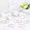 ANATTASOUL 10 Pairs 10 Style Plastic & Resin Imitation Pearl Beaded Hoop Earrings Set EJEW-AN0003-45-7