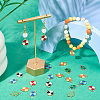 72Pcs 6 Colors Alloy Enamel Pendants ENAM-SC0008-08-4