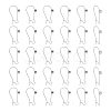 30Pcs 304 Stainless Steel Hoop Earrings Findings STAS-UN0049-86-1