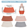 5Pcs 5 Colors PU Leather Heat Resistant Reusable Cup Sleeve AJEW-WR0001-58B-2