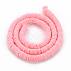 Handmade Polymer Clay Bead Strands CLAY-T002-6mm-59-2