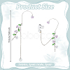 25Pcs 5 Style Brass Chain & Acrylic Headphone Decoration HJEW-CO00001-2