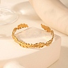 304 Stainless Steel Cuff Bangles for Women BJEW-U032-10G-1