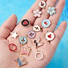 48Pcs 24 Style Alloy Enamel Pendants ENAM-SZ0001-96-3