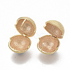 Brass Ball Clip-on Earrings KK-T050-051G-NF-3