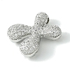 Rack Plating Brass Cubic Zirconia Pendants KK-S378-02P-X-2