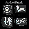 8 Sheets 4 Style Infinity Love & Bird Laser Style Plastic Adhesive Car Stickers STIC-GF0001-04A-2