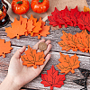 18Pcs 3 Colors Autumn Spray Painted Wood Big Pendants WOOD-GA0001-53-3