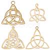 12Pcs 4 Style 304 Stainless Steel Pendants STAS-BBC0001-88-1