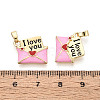 Brass with Enamel Pendants KK-T073-58B-G-3