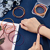 38pcs 5 styles Steel Wire Round Snake Chain Stretch Bracelets Set BJEW-BC0001-22-3