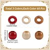 180Pcs 3 Colors Dyed Wood European Beads WOOD-GF0002-08-2