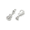 SHEGRACE Brass Micro Pave Cubic Zirconia Pendants XGRQ3D739-479P-2