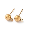 202 Stainless Steel Ball Stud Earring Findings STAS-F141-06G01-6mm-1