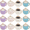 40Pcs 4 Colors  Alloy Enamel Pendants ENAM-SC0005-92-1